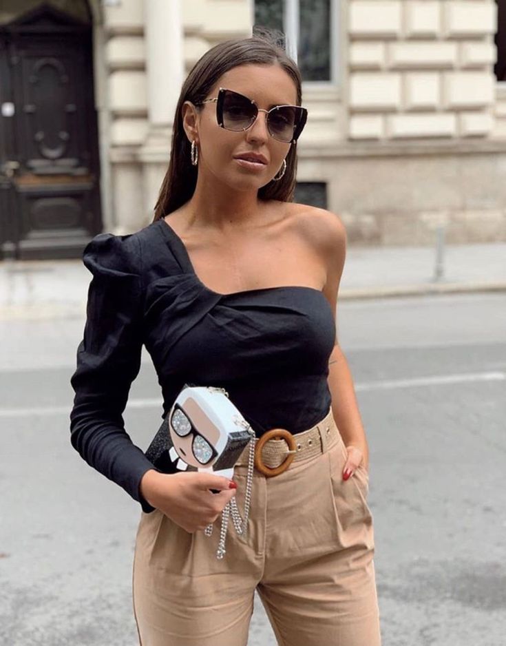 Top zara asymétrique en lin 