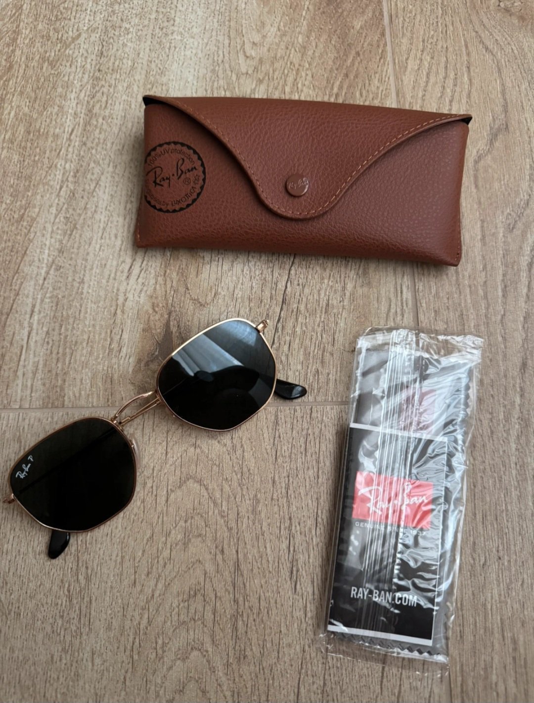 Ray-Ban Hexagonal Gold/Green Originales – Modèle Iconique
