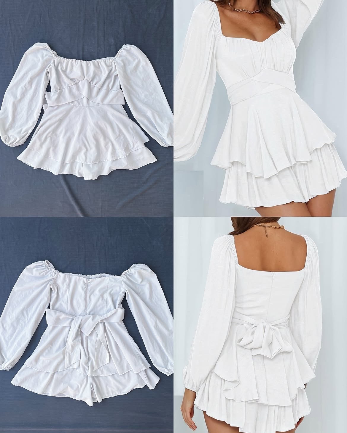 Mini Robe Femme Encolure Carrée Taille 
