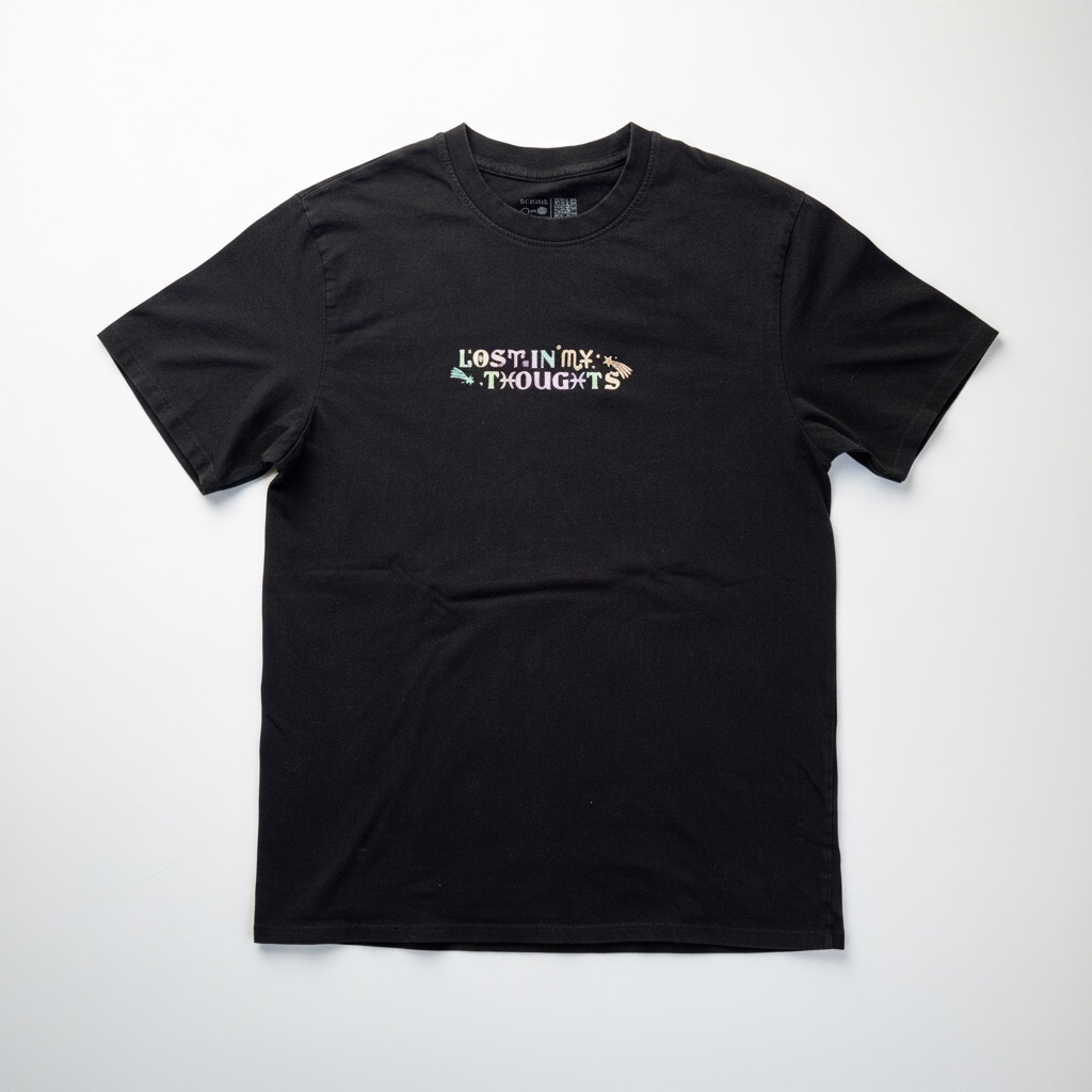 T-shirt black design Lost In my Thought 