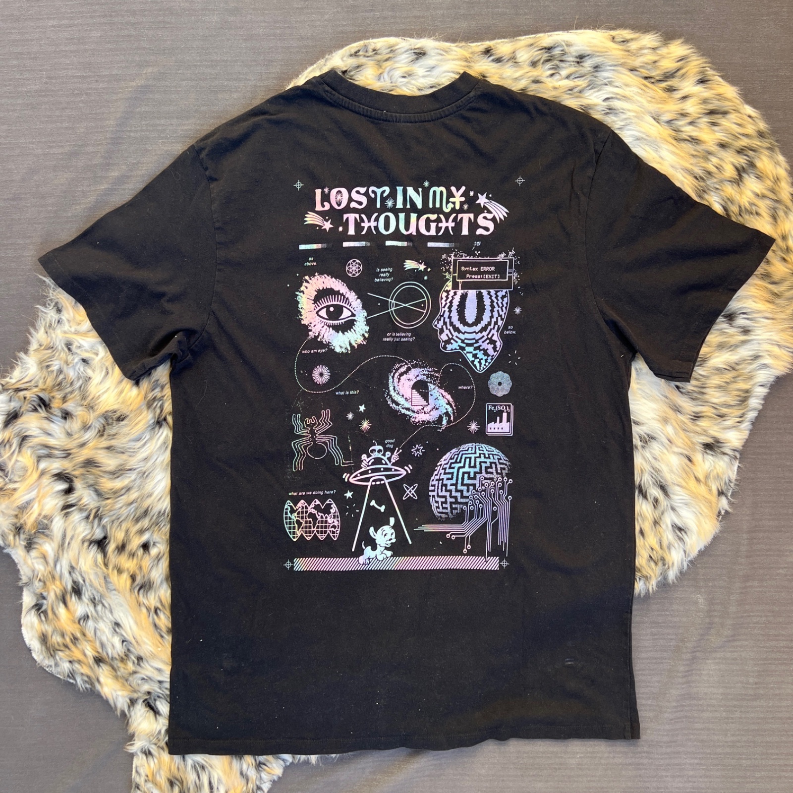 T-shirt black design Lost In my Thought 