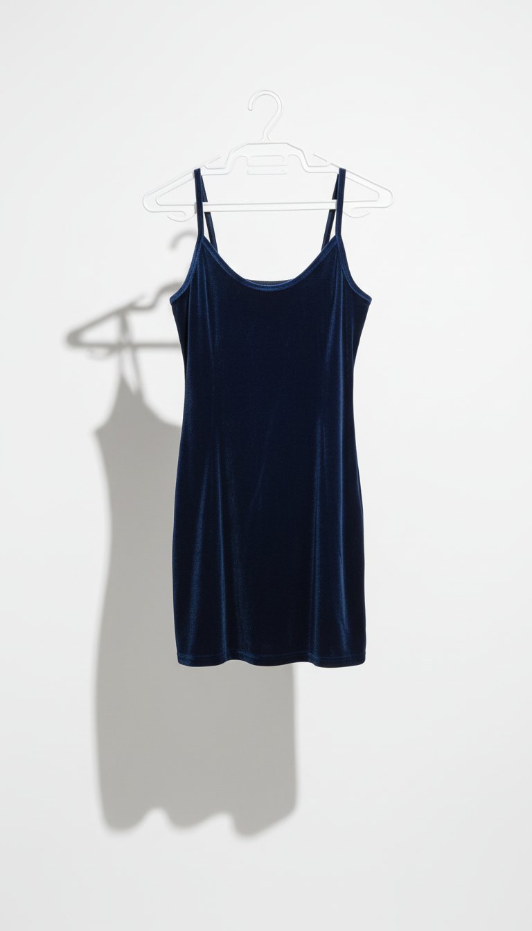  Robe courte bleu nuit brillante ✨💙