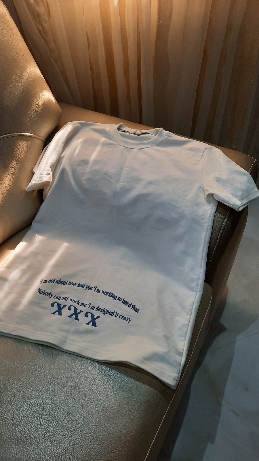 T-shirt homme blanc imprimé – style streetwear 🔥