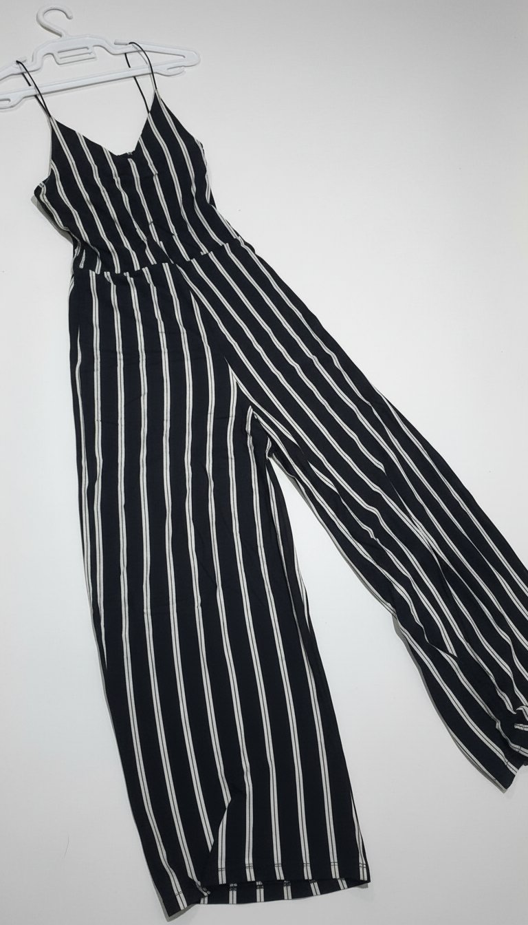  Combinaison élégante en tissu noir et blanc