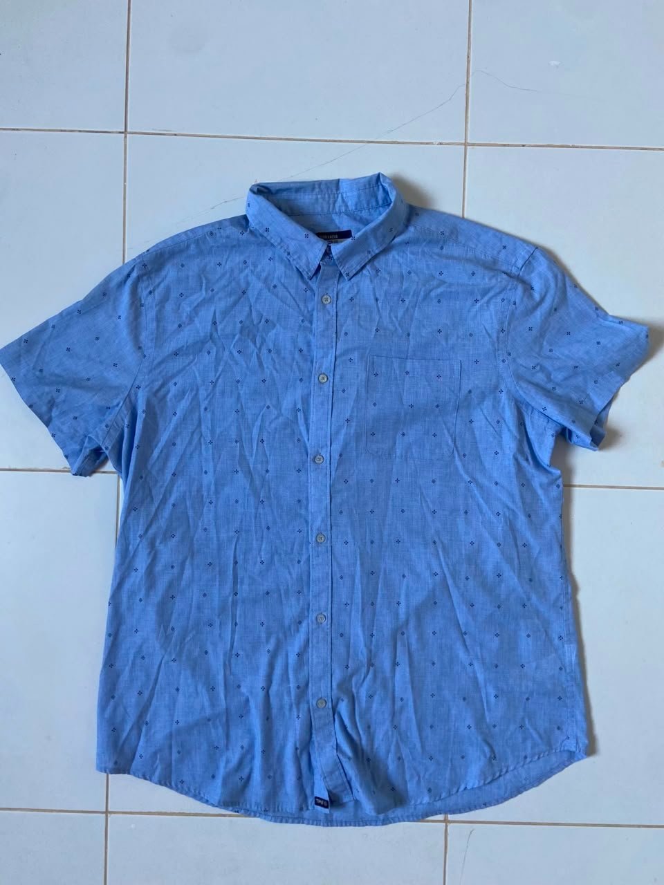 Chemise bleue de marque Terranova en coupe relaxed fit et taille XXL/Xl