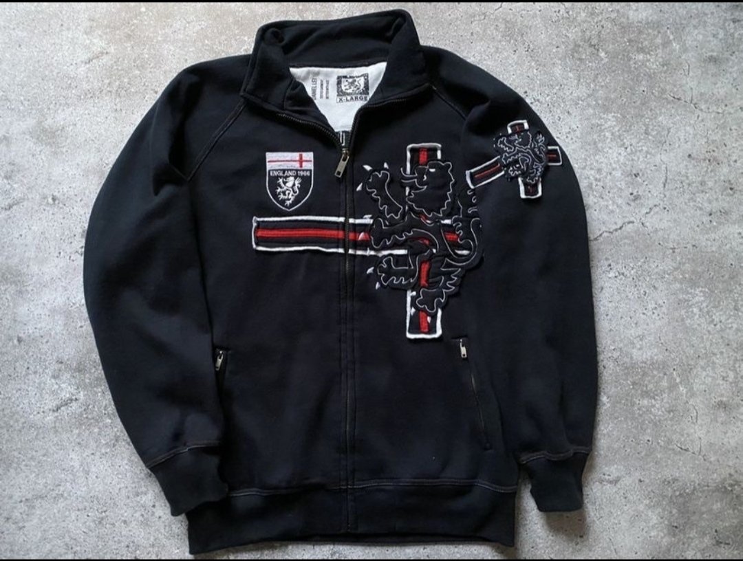 Sweat-shirt zippé vintage Daniel Lei « England 1966 »