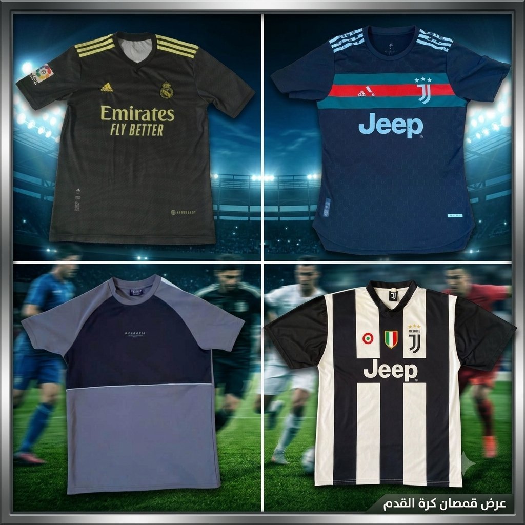  4 t-shirt football Real Madrid et 2 t-shirt Juventus et t-shirt de sport