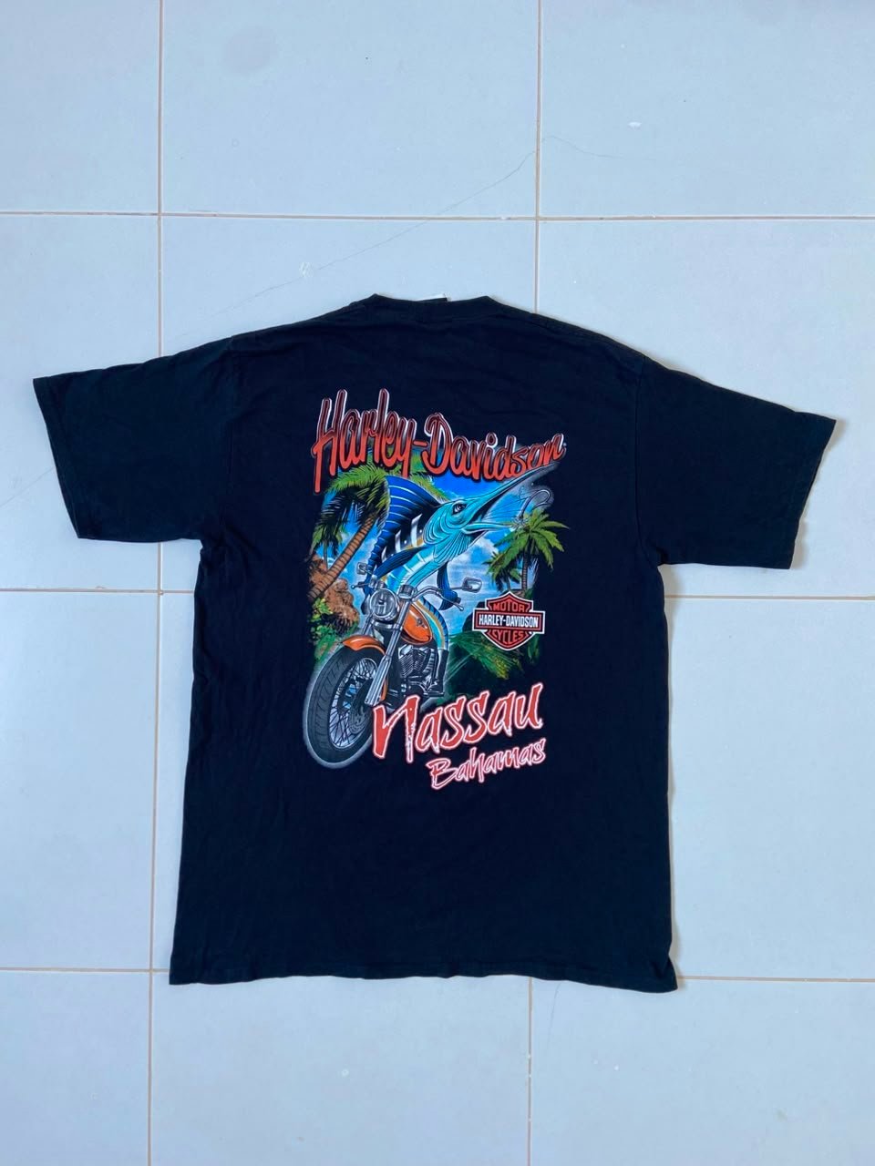 T-shirt vintage Harley-Davidson de la concession de Nassau aux Bahamas