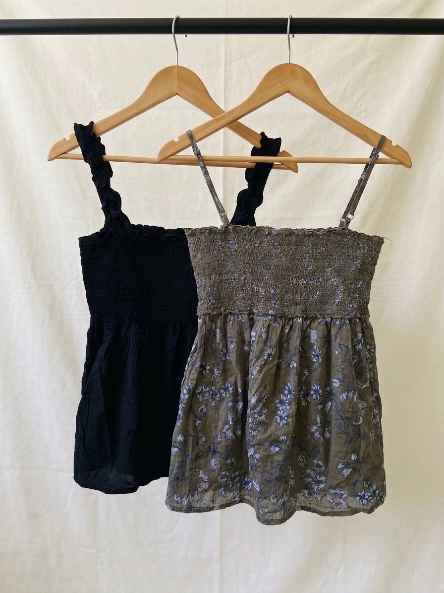Lot de 2 Débardeurs d'été Smockés - Taille S/M⁠
