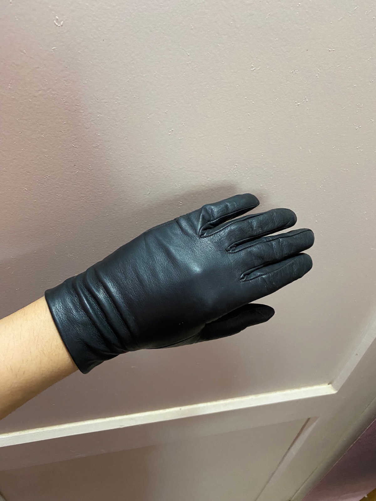 Gants en cuir noir femme 