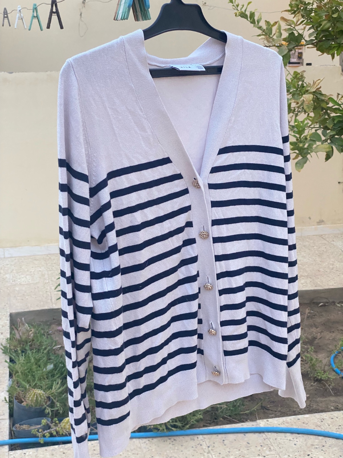 Gilet marinière à boutons dorés taille s m