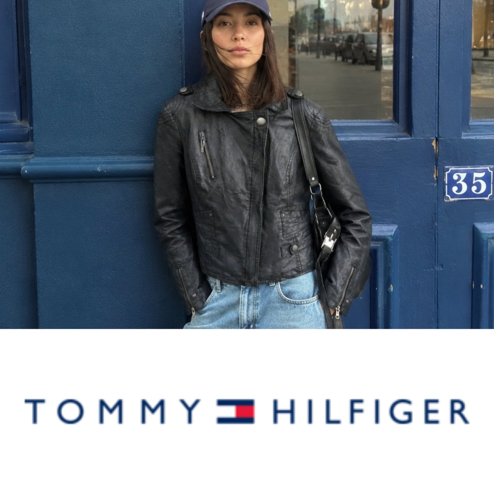 Veste Cuir Tommy Hilfiger taille M