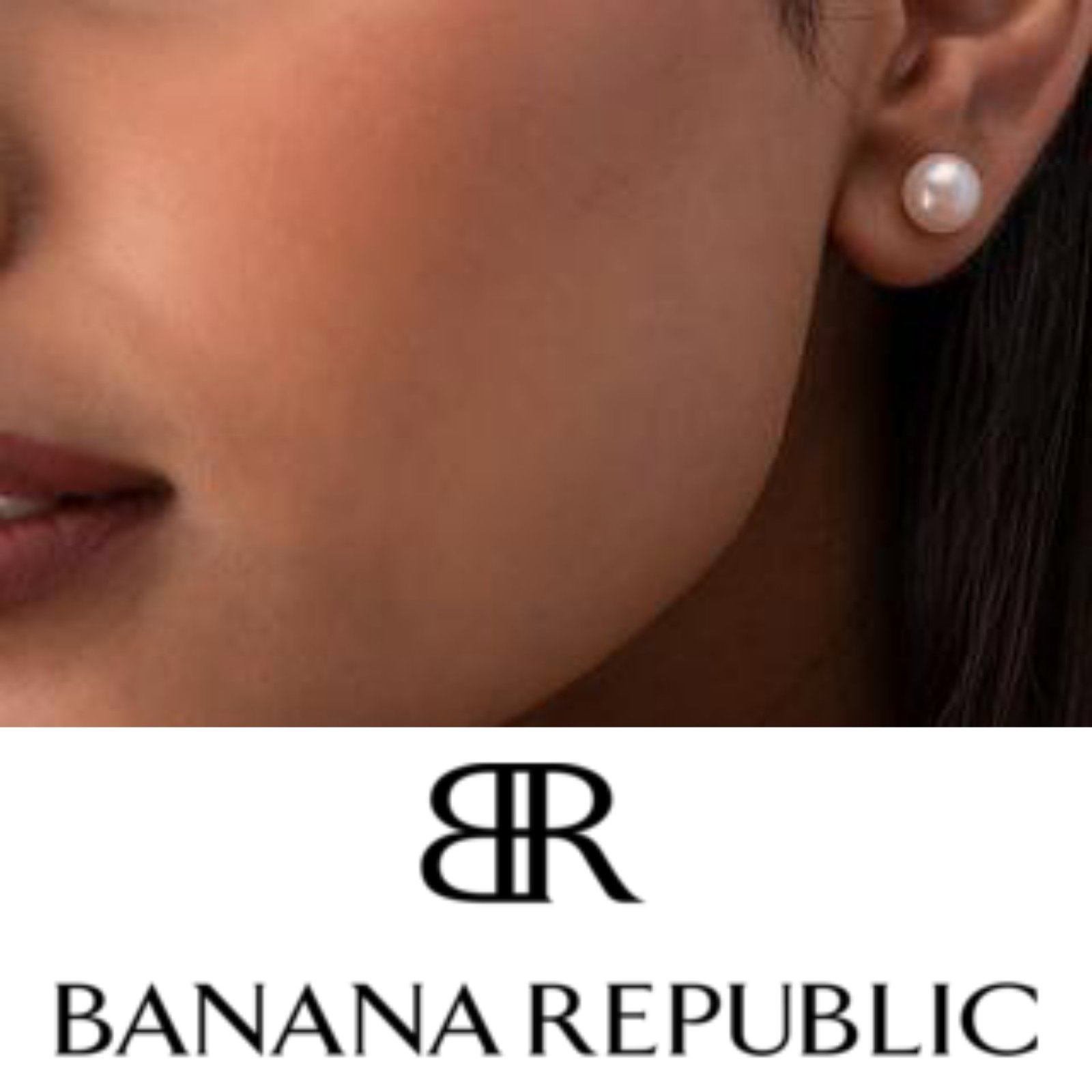 Boucles d'oreilles en perle blanche de la marque Banana republic 