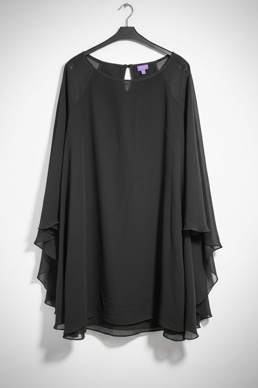 Robe noir Manches chauve-souris
