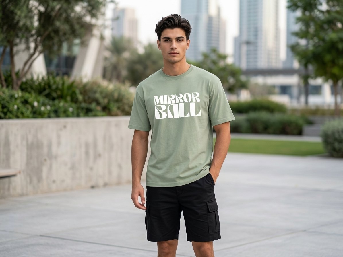 Soft cotton sage green t-shirt 