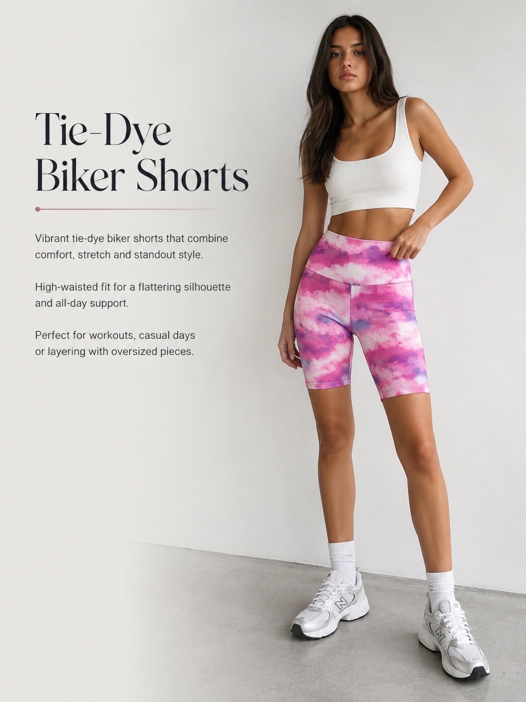 Tie dye biker shorts