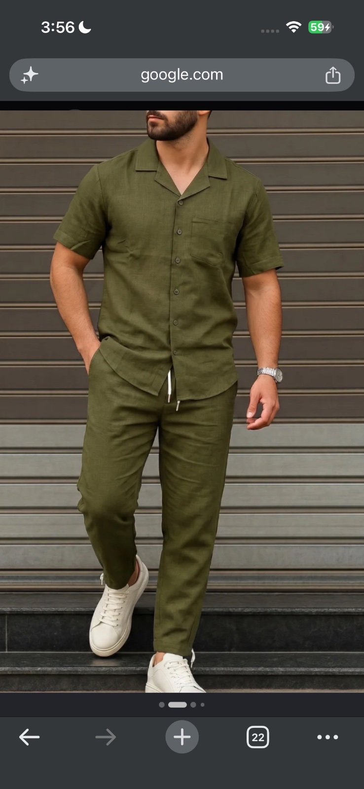 Pantalon kamraya vert militaire