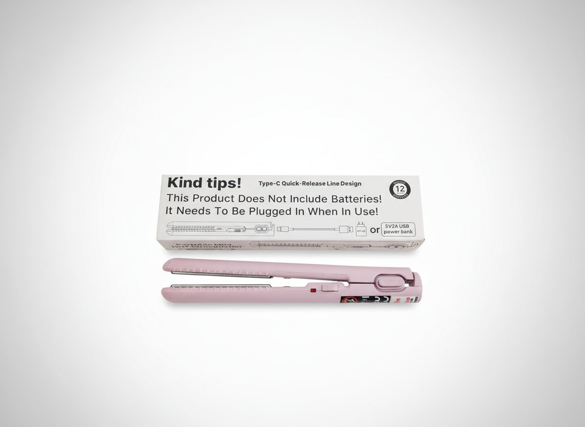 Portable mini hair straightener 