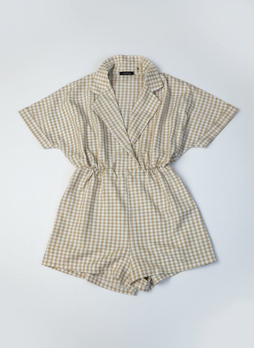 Combi short à carreaux 