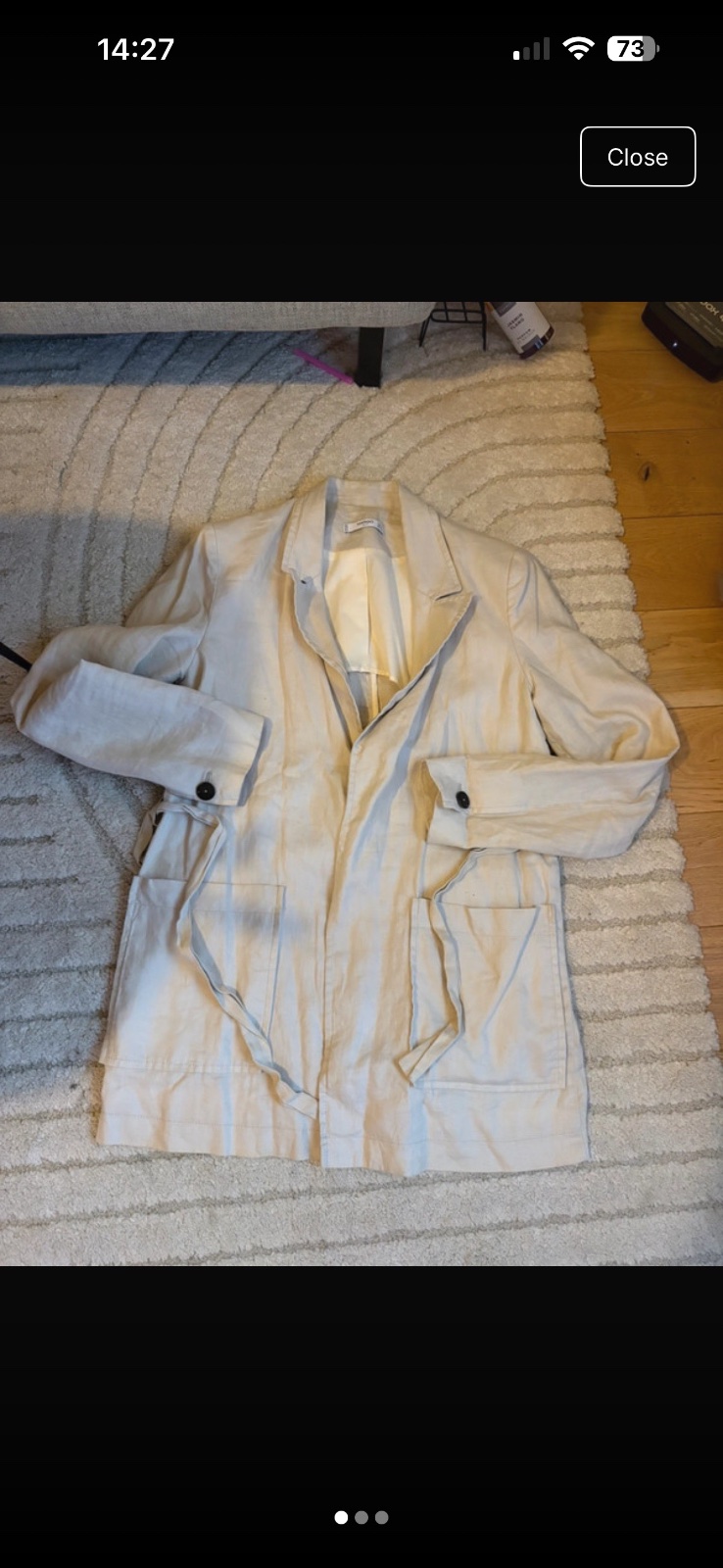 Blazer lin beige mango