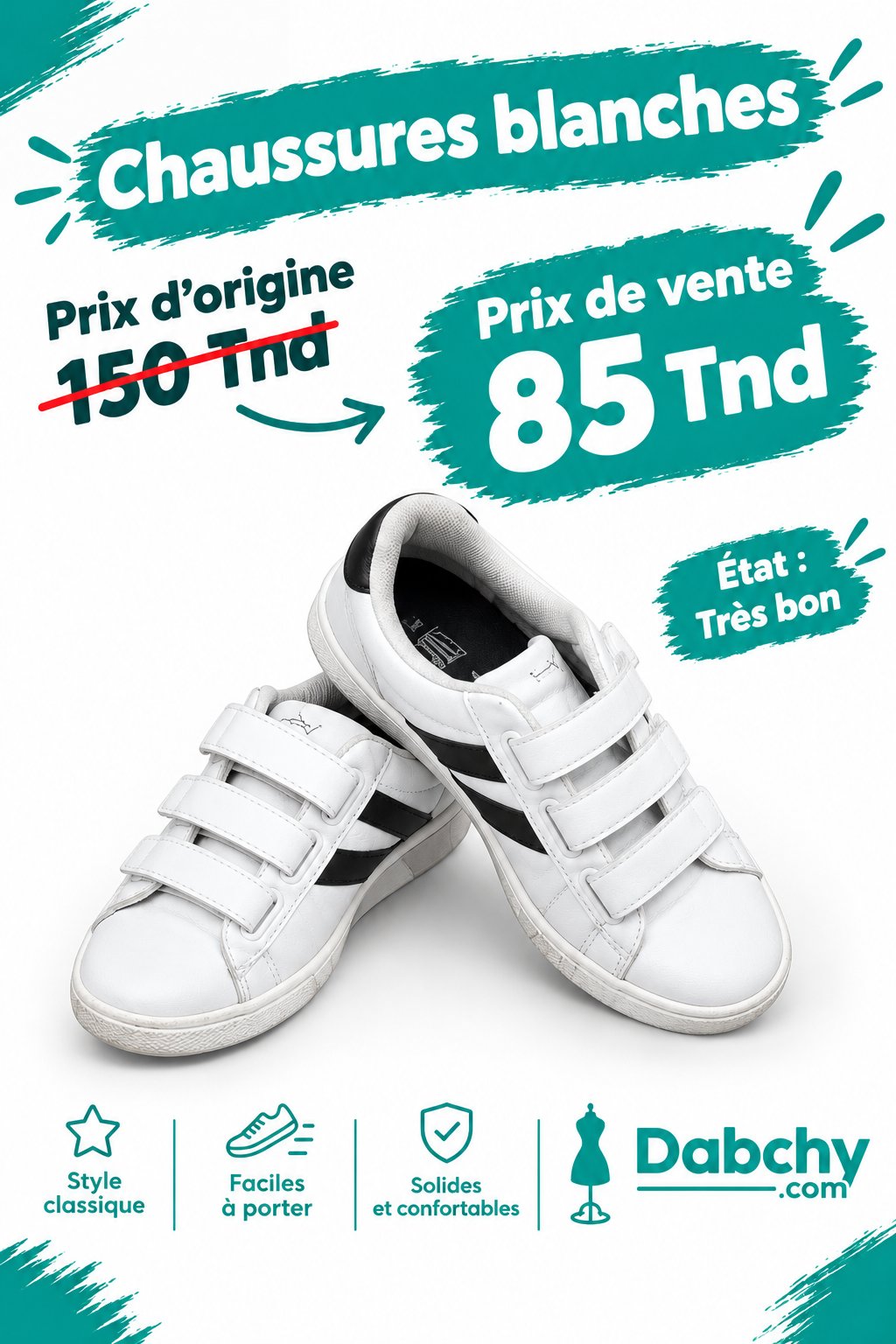 Baskets hommes adidas noir et blanc