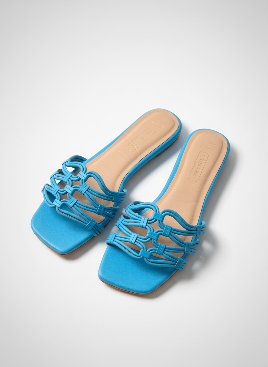 Ces Sandales plates bleues de chez Primark