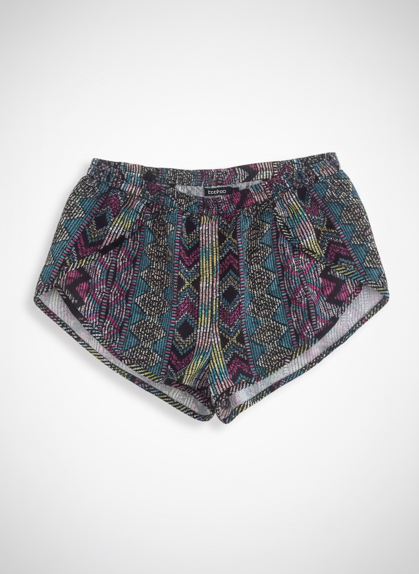 Short fluide Boohoo multicolore - Taille L (Excellent état)