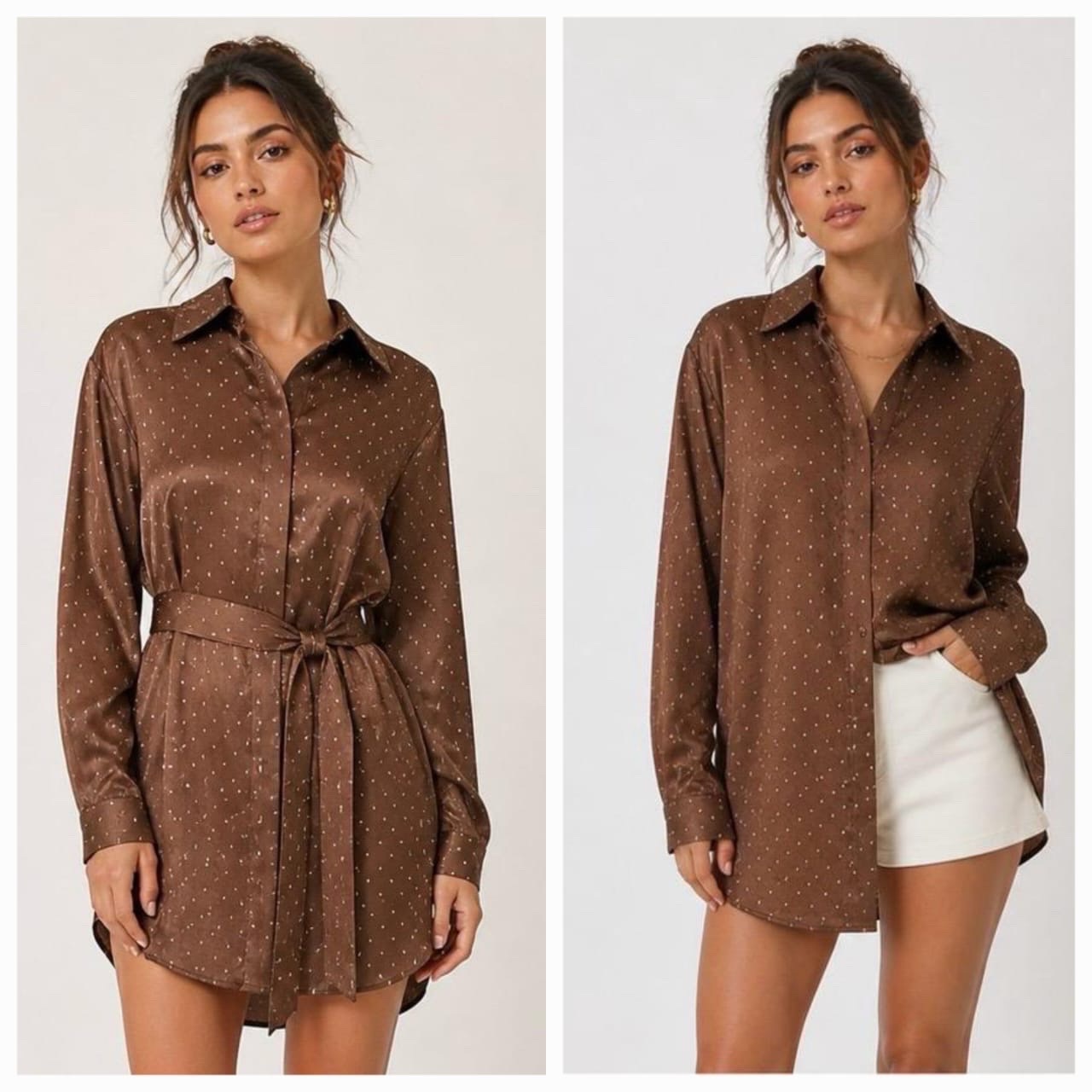 Robe effet satinée