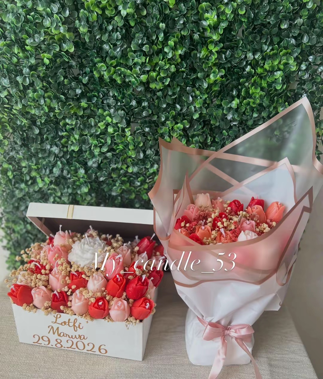 Bouquet de bougie parfumee 