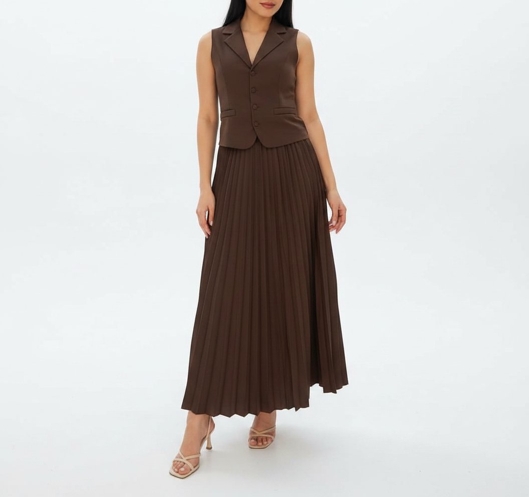 Jupe et blazer en Marron 