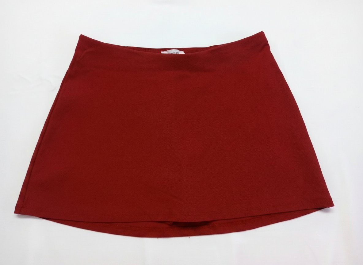 Jupe-Short Courte Rouge Bordeaux – Coupe Trapèze / Mini Skort