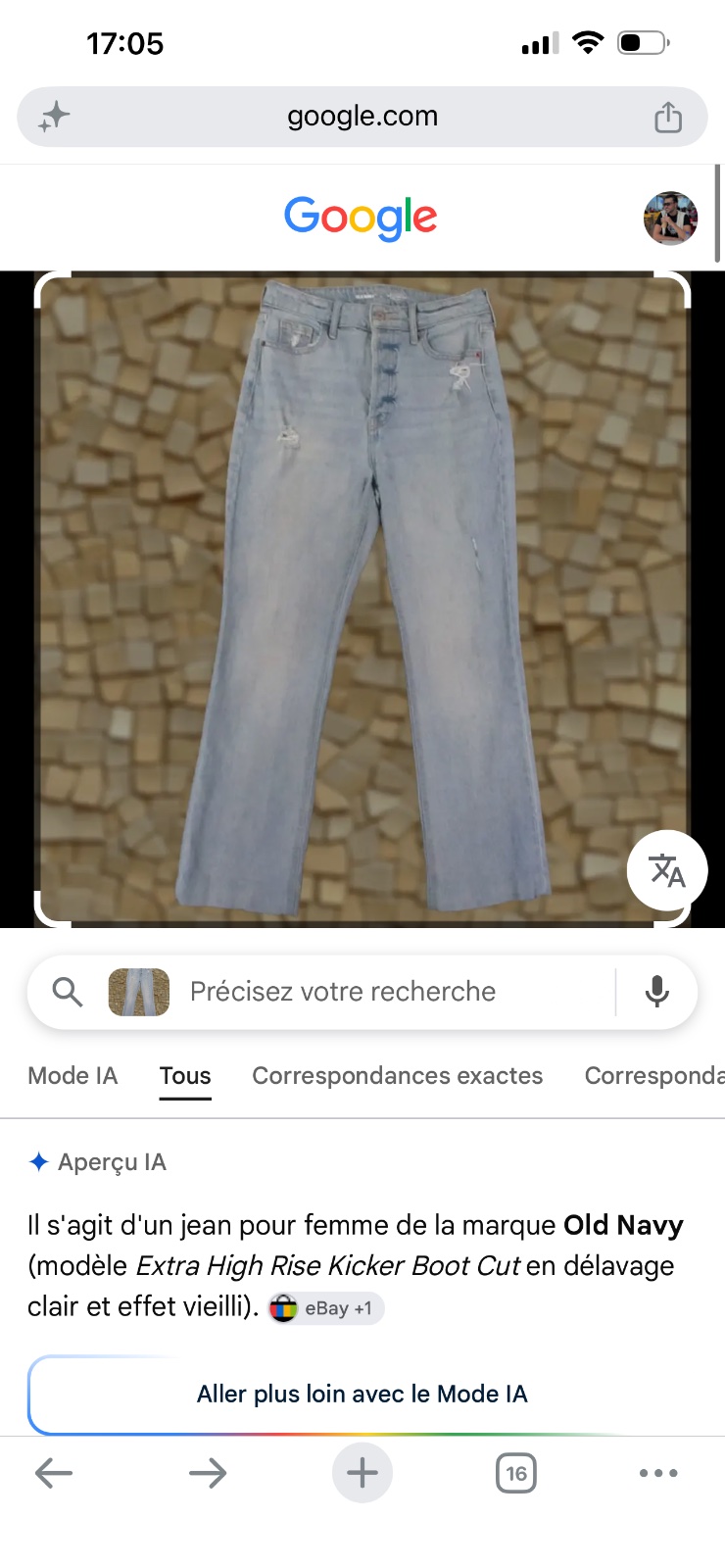 Jeans taille m