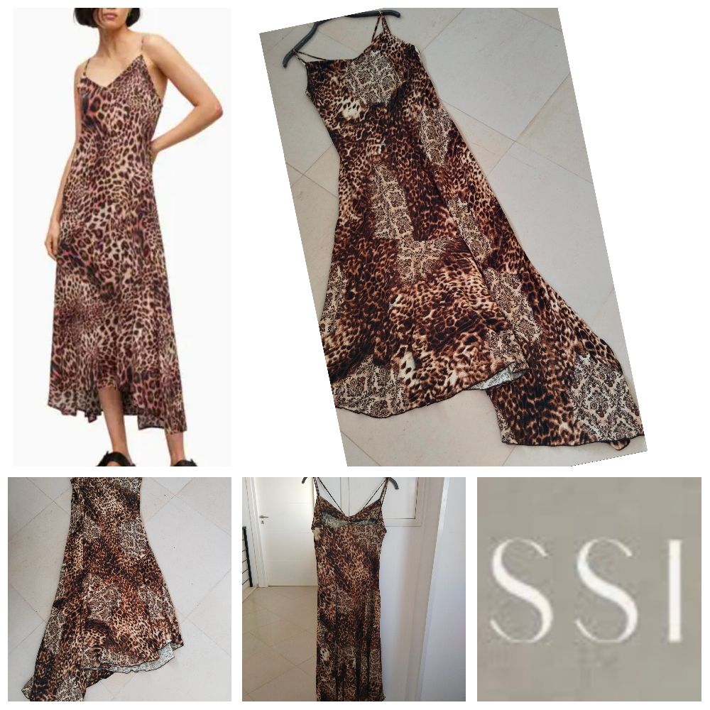 robe a imprime leopard en viscose