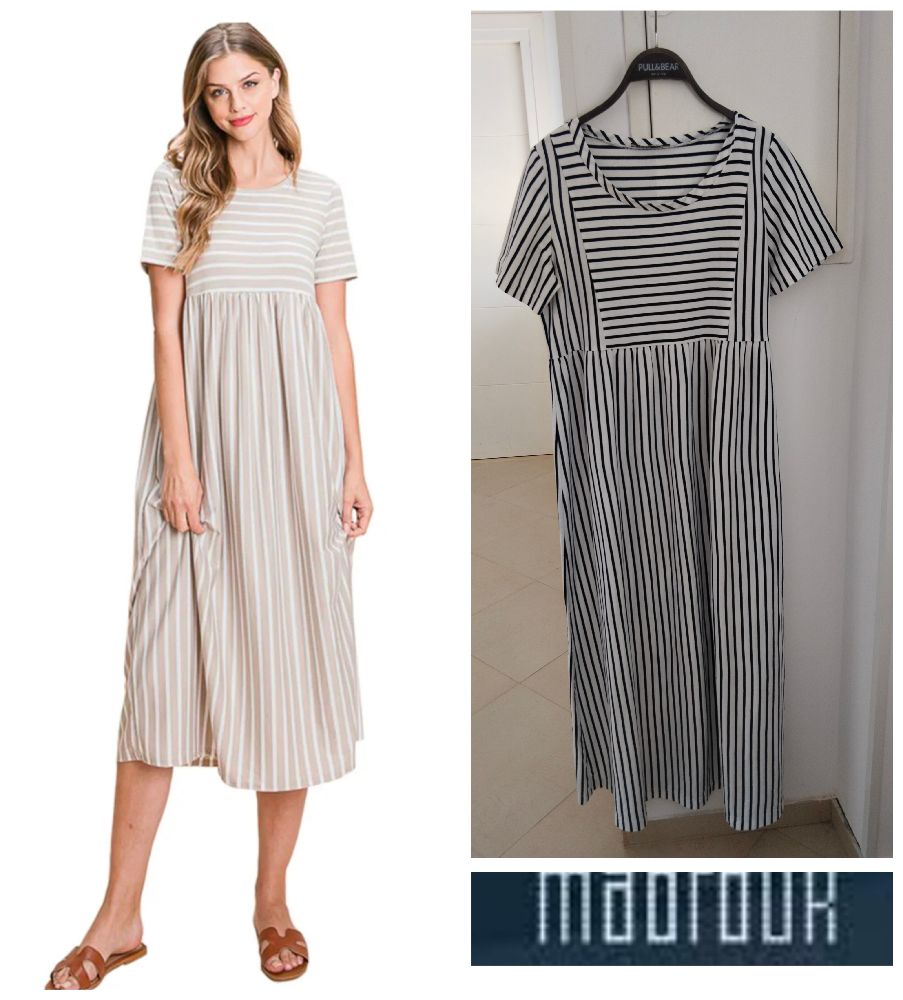 robe midi en pure coton 