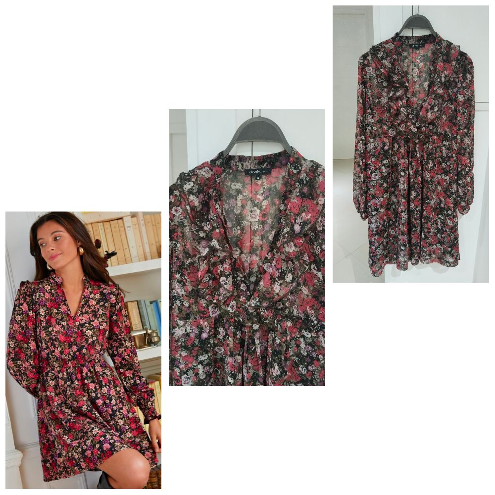 robe fleurie mi courte