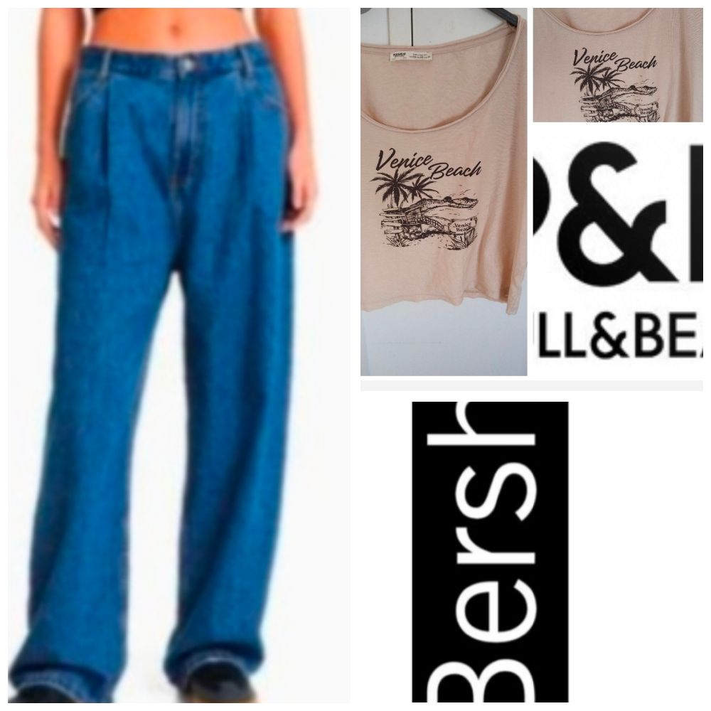 lot jean denim 90's et pull pull and bear 