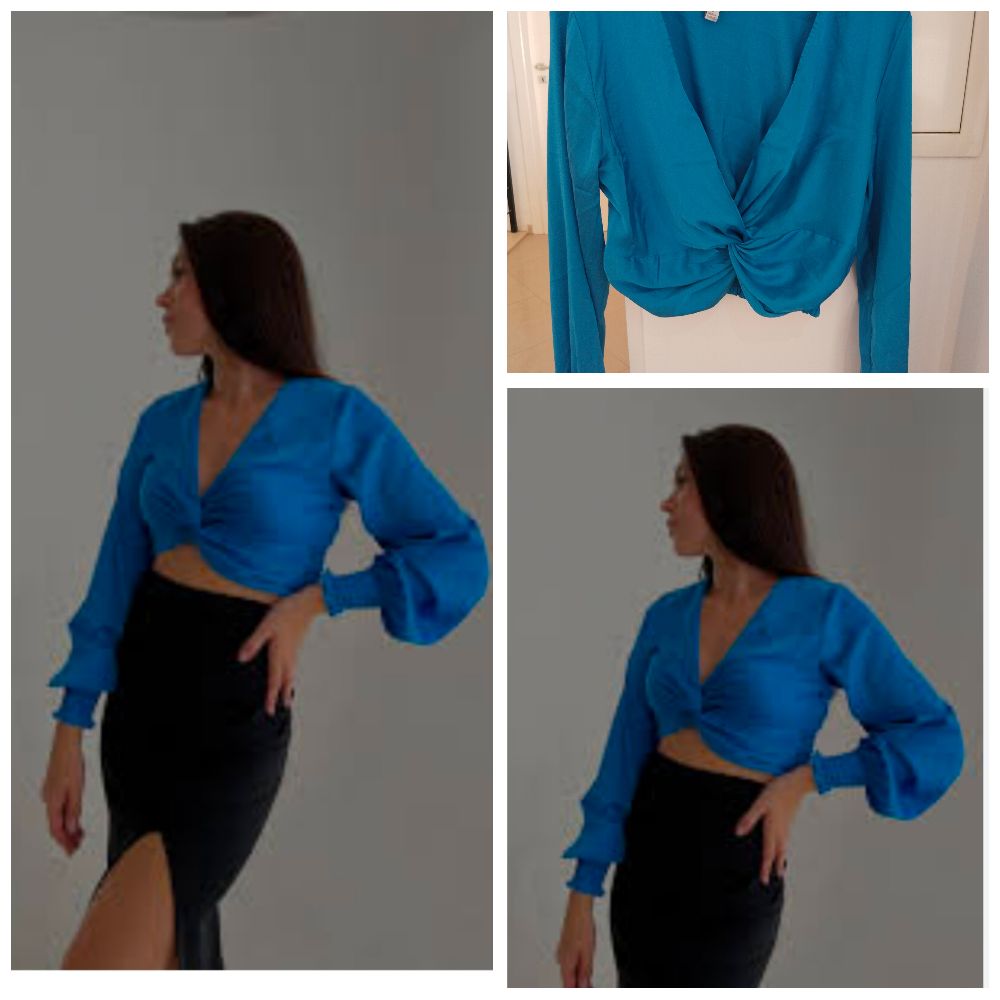 crop blouse satin 