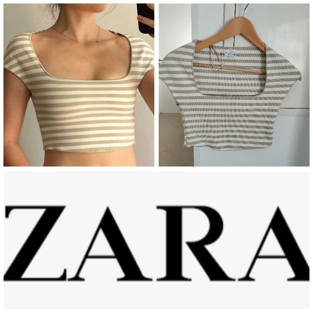 crop zara col corsage