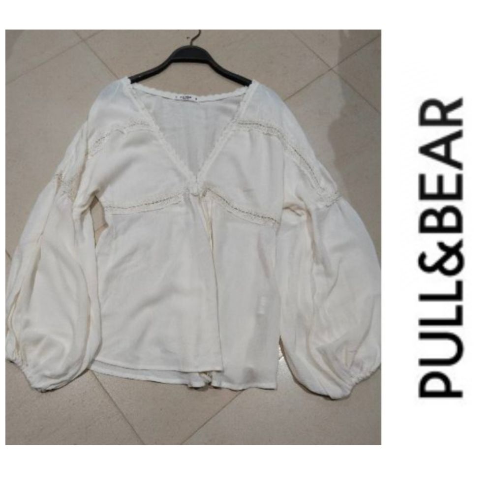 blouse pull and bear dentelle 