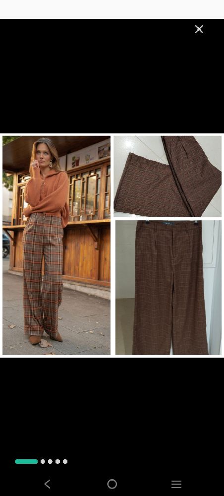 Pantalon a carreaux tres bellle coupe droite