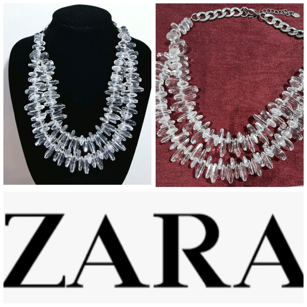 Superbe collier en crystal clair zara