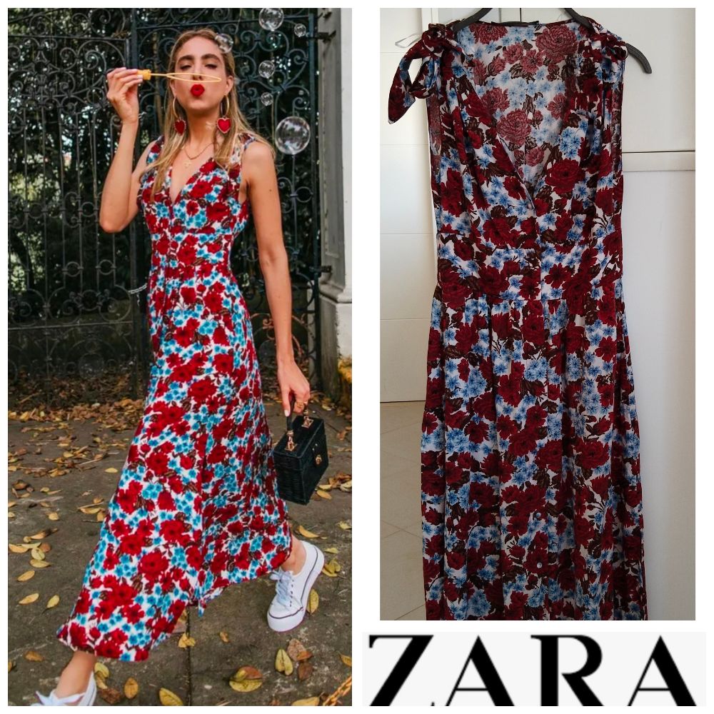 robe midi a fleurs en viscose