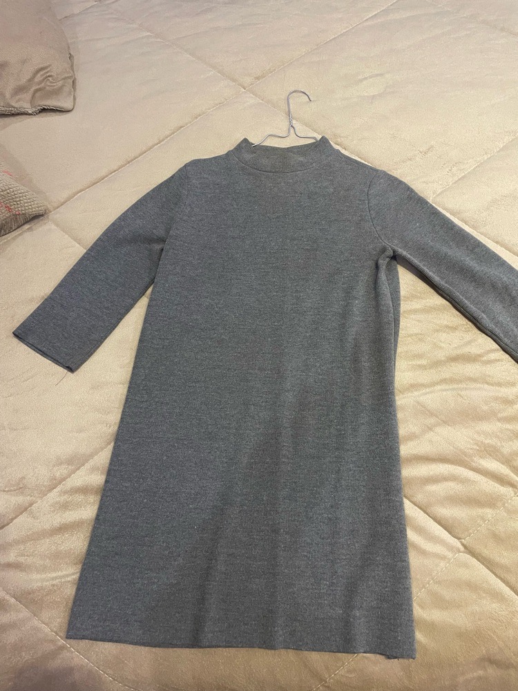 Robe gris en laine
