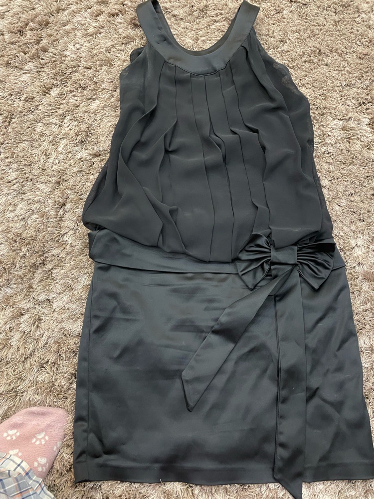 Robe soirée satin et mousseline