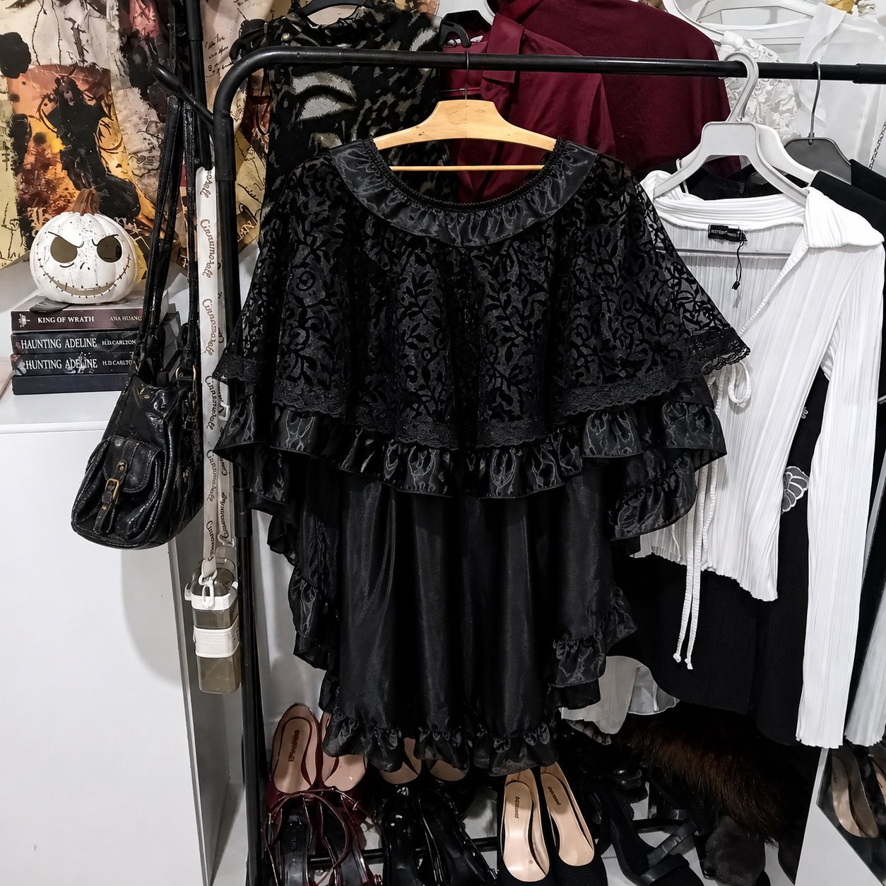 Black Gothic Ruffle Skirt