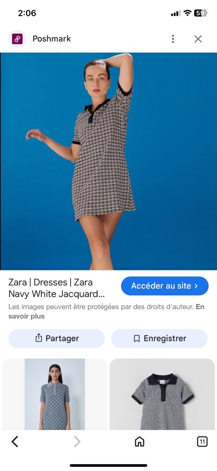 Robe en maille polo zara M