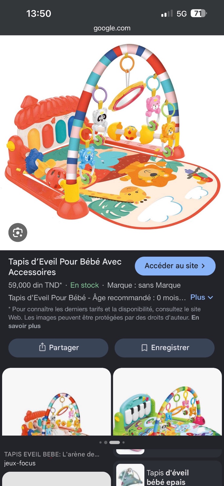 Tapis deveil bebe garcon 