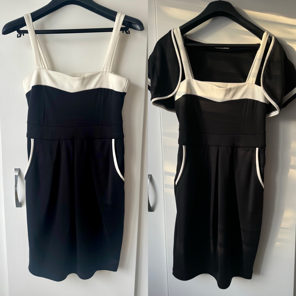 Robe noire et blanche + petite veste