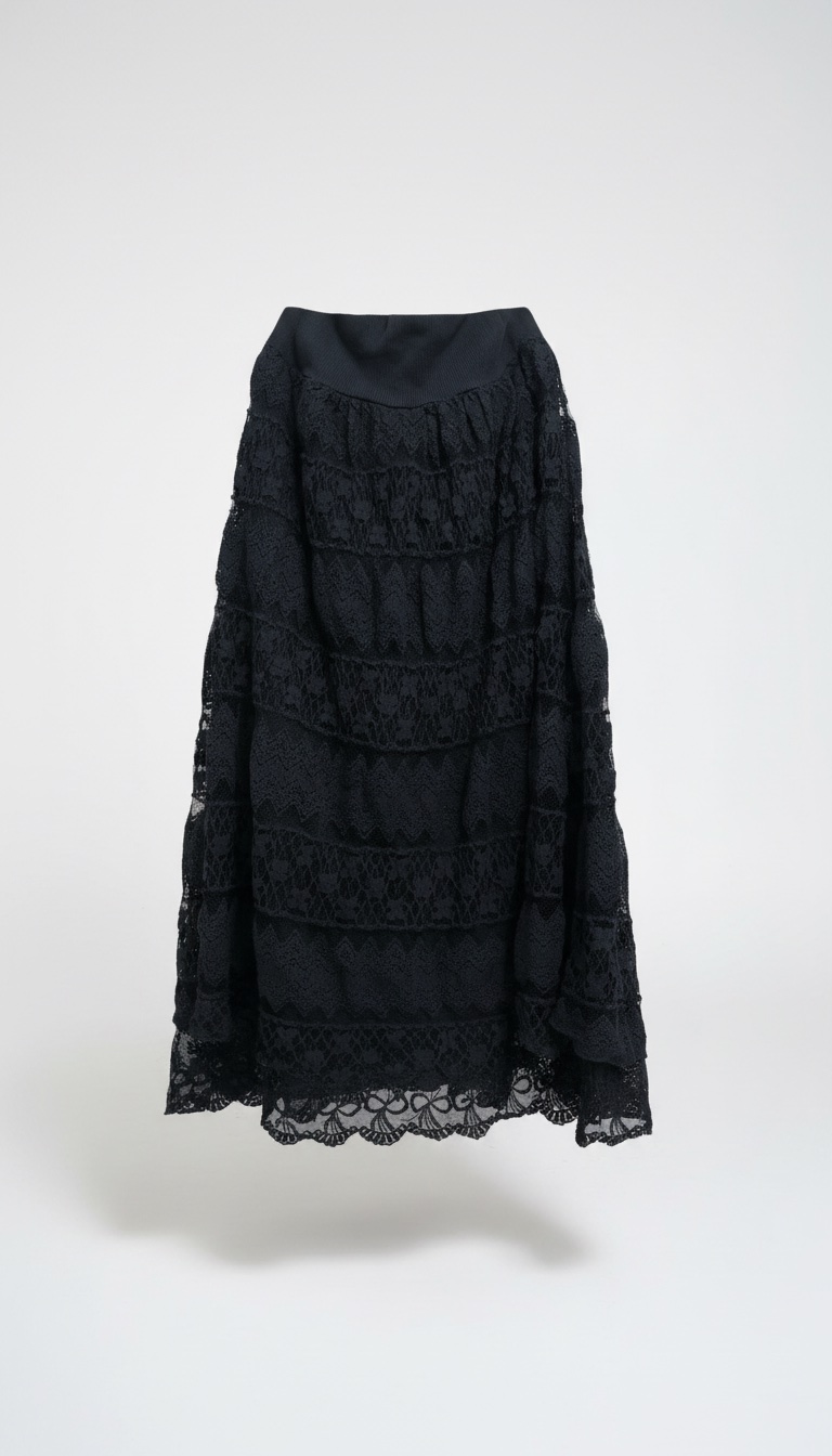Mid calf lace skirt