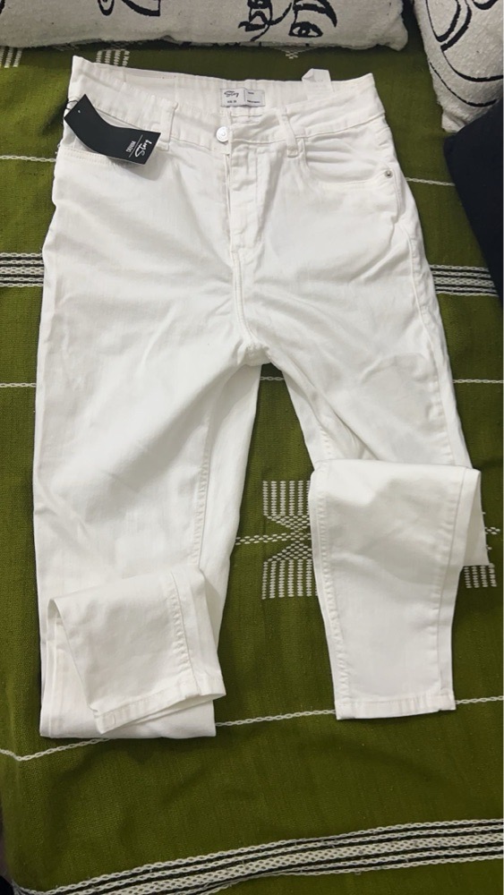 Pantalon jean femme blanc